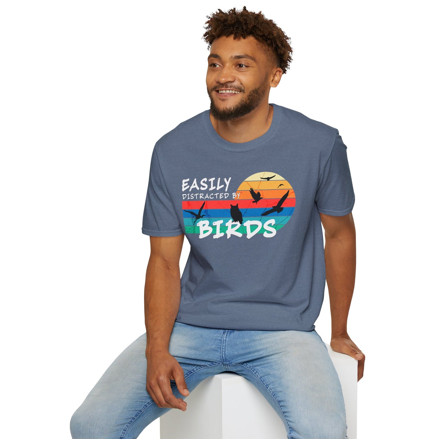 Easily Distracted by Birds Sunset T-shirt