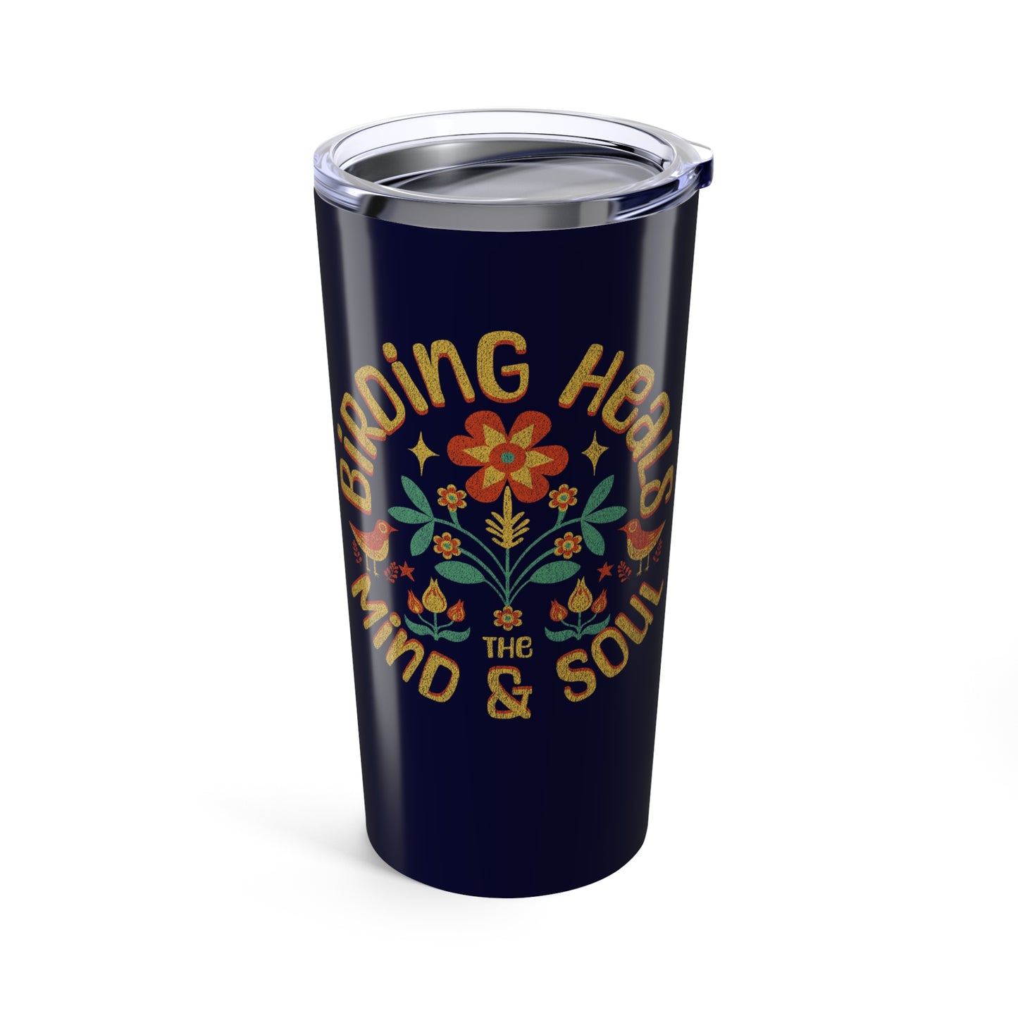 Birding Heals The Mind And Sould Navy 20oz Tumbler