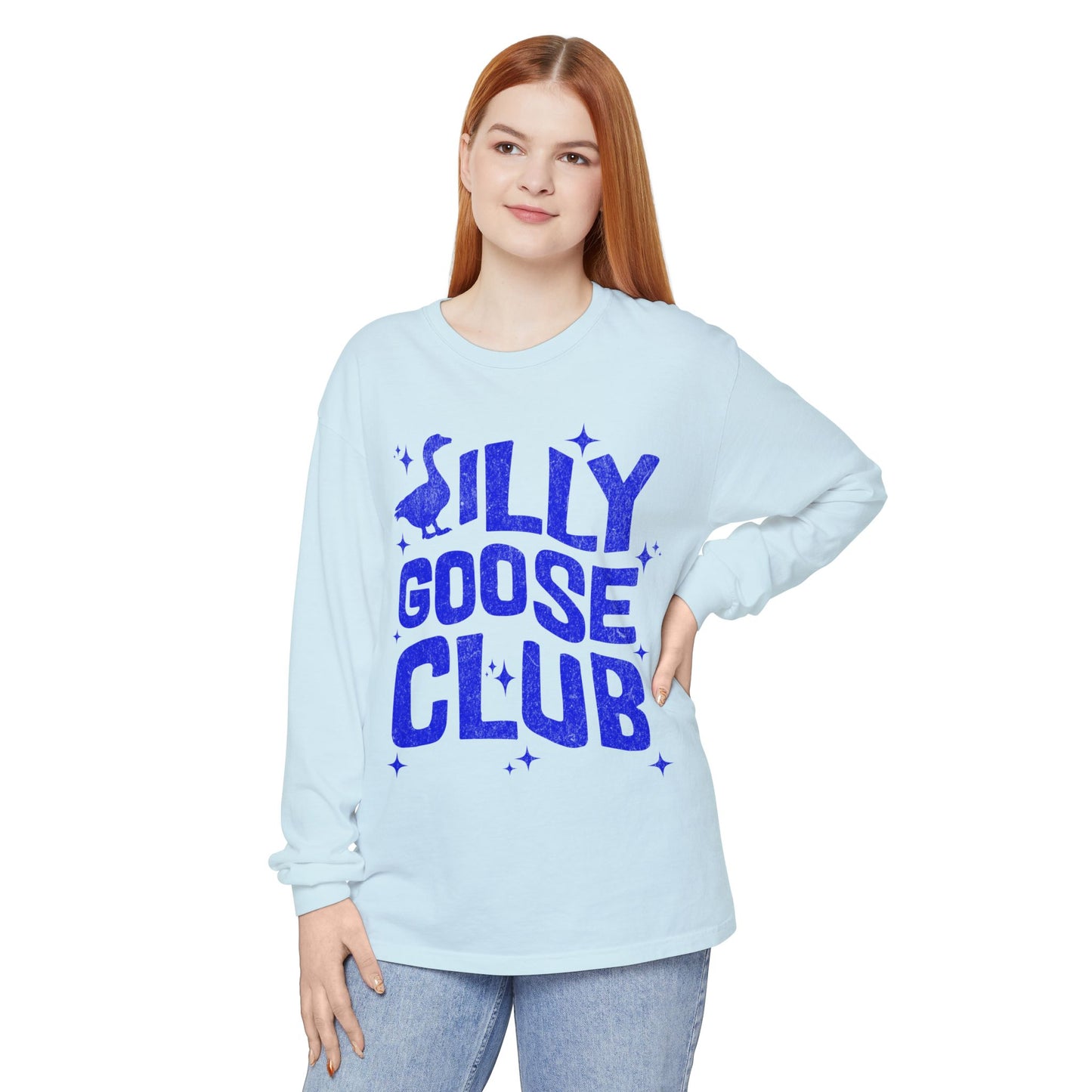 Silly Goose Club Unisex Garment-dyed Long Sleeve T-Shirt