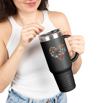 Bird Heart Insulated Travel Mug, 40oz