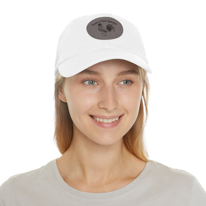 The Nerdy Birder - "Fluent in Fowl Language"  Dad Hat, Leather Patch Cap, Perfect Gift for Dads, Nature Lovers, Casual Style Cap, Summer Accessories