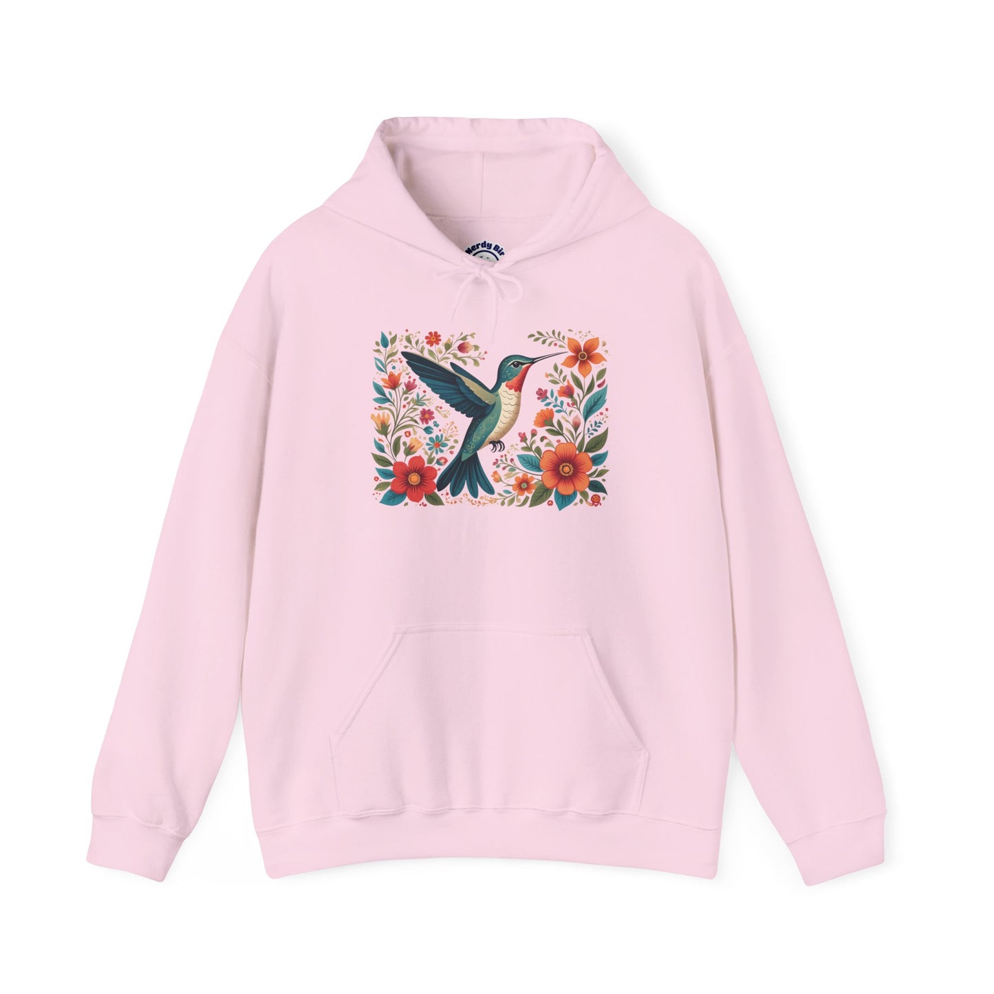 Hummingbird In Bloom Hoodie - Cozy Sweatshirt for Nature Lovers