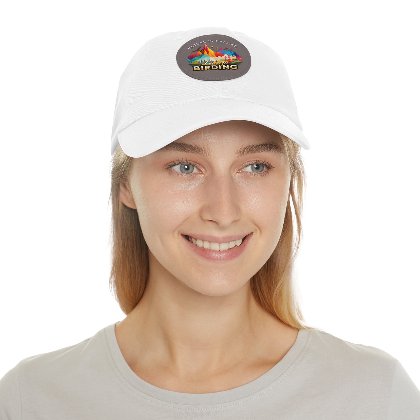 The Nerdy Birder - "Let's Go Birding"  Dad Hat, Leather Patch Cap, Perfect Gift for Dads, Nature Lovers, Casual Style Cap, Summer Accessories