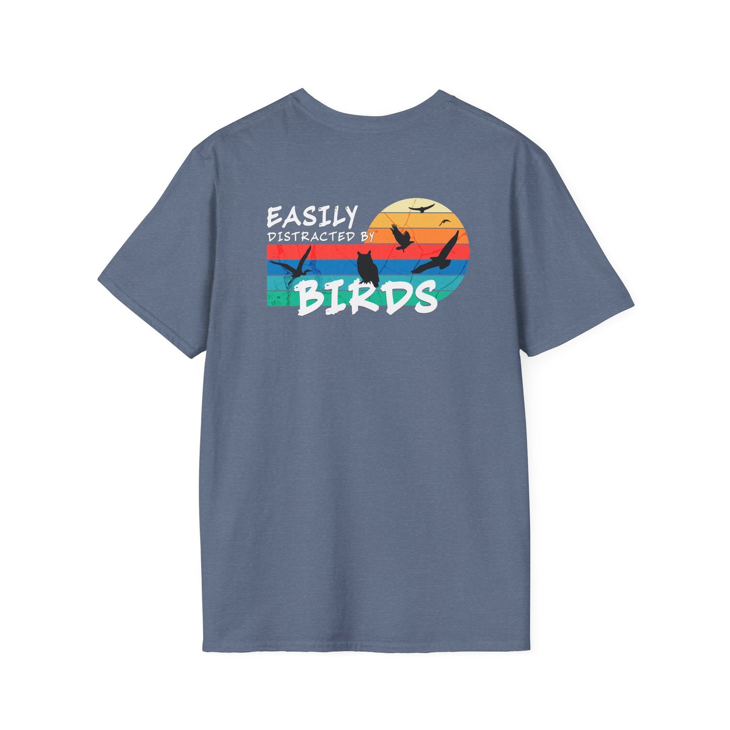 Easily Distracted by Birds – Sunset Back Graphic T-Shirt
