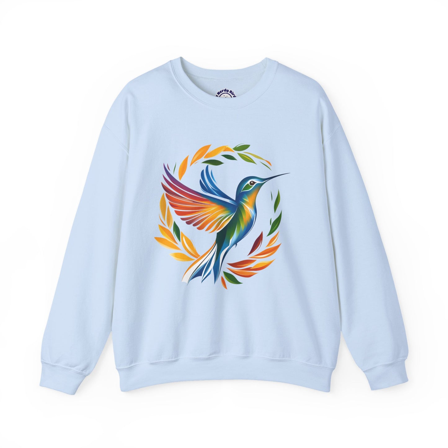 Hummingbird Rainbow Graphic Unisex Crewneck Sweatshirt