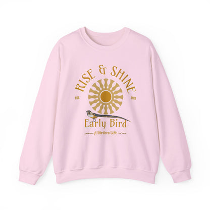Rise & Shine Early Bird Crewneck Sweatshirt - Perfect for Bird Lovers