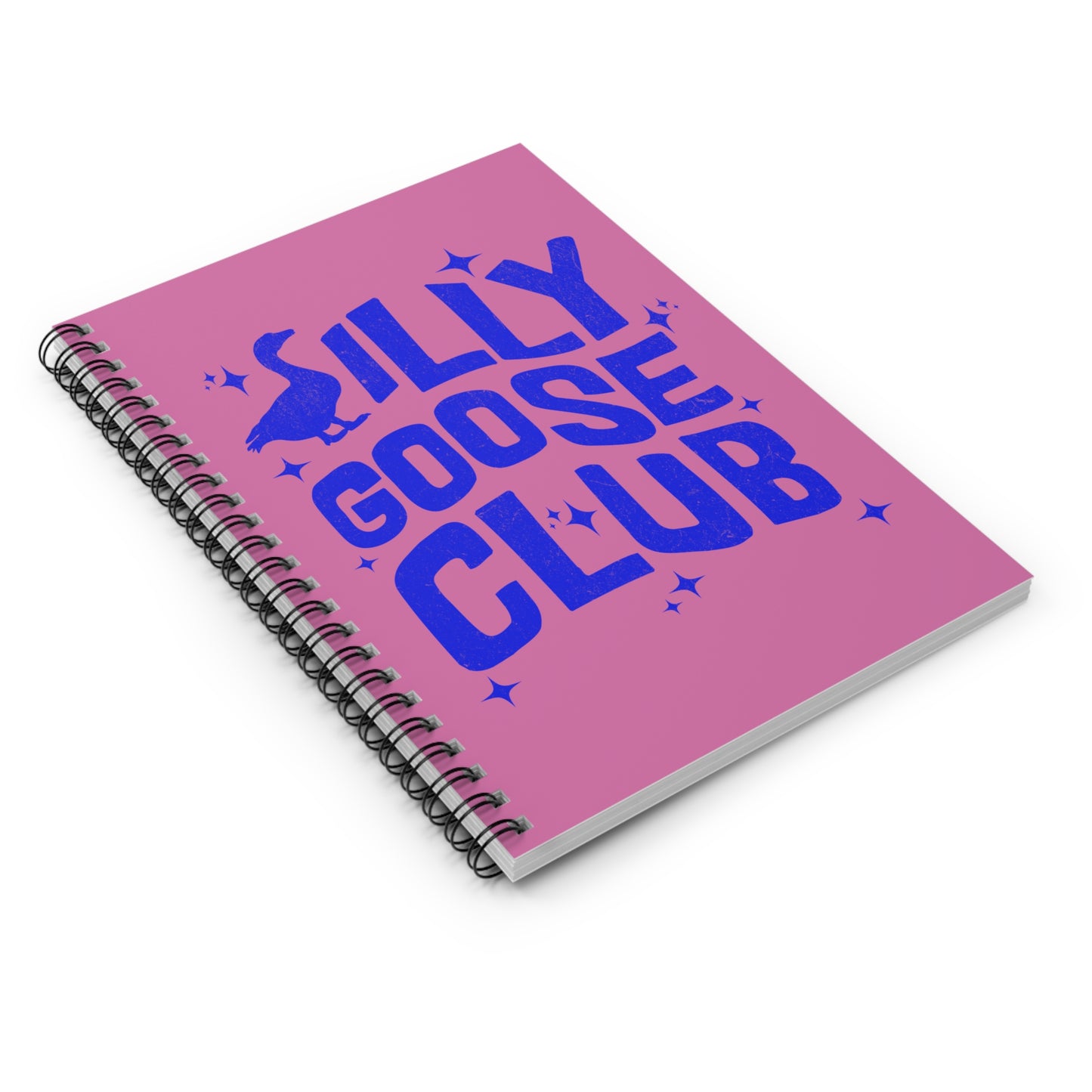 Silly Goose Club Pink Spiral Notebook - Fun Stationery for Kids, Journaling, School Supplies, Gifts, Note-taking