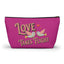Love Takes Flight Accessory Pouch – Cute Pink Organizer for Travel & Everyday Use