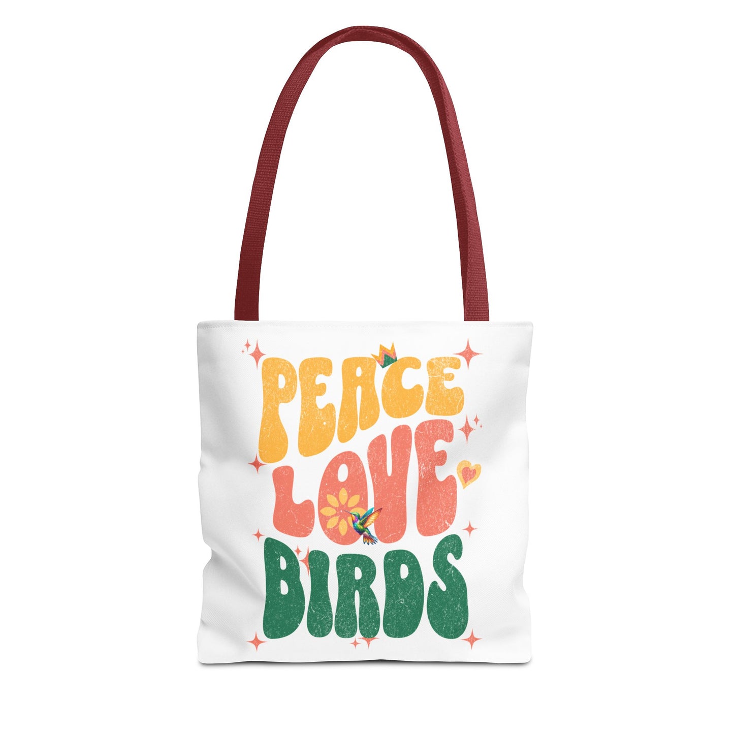 Peace Love Birds Tote Bag – Eco-Friendly Canvas Bag for Nature Lovers