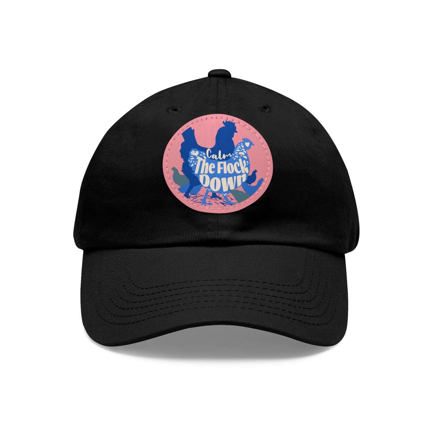 The Nerdy Birder - "Calm The Flock Down" Dad Hat, Leather Patch Cap, Perfect Gift for Dads, Nature Lovers, Casual Style Cap, Summer Accessories