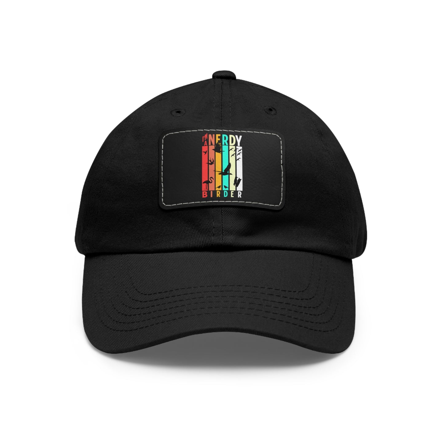 The Nerdy Birder I'm A Nerdy Birder Dad Hat with Leather Patch for Inspired by childhood memories of playful glamour, Stylish Outdoor Cap, Gift for Bird Watching Enthusiasts, Casual Fashion Accessory
