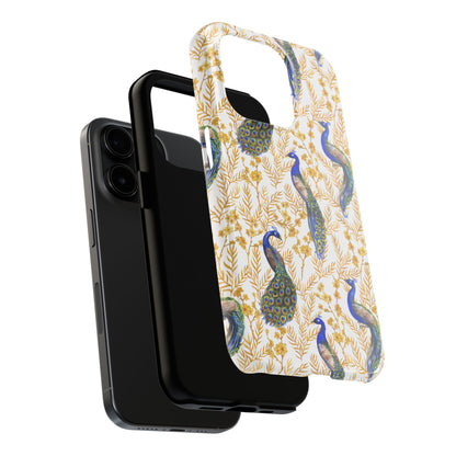 Elegant Peacock Tough Phone Case - Stylish Protection for Nature Lovers