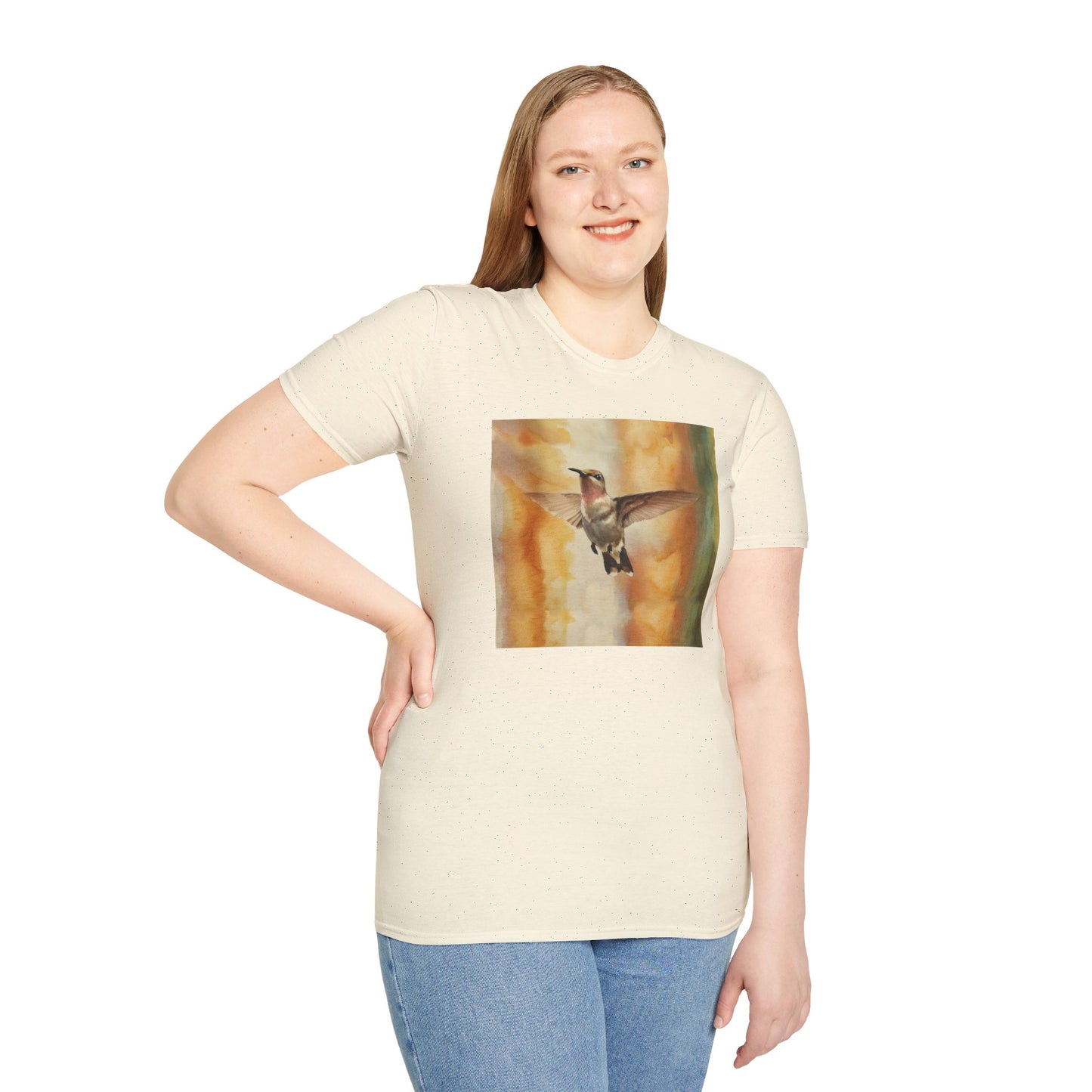 Hummingbird Watercolor T-Shirt, Nature Lover Gift, Birdwatching Shirt