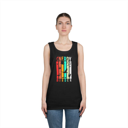 I'm A Nerdy Birder Tank Top, Gift for Bird Lovers, Unisex Summer Wear, Nature Lover's Apparel, Fun Casual Tank