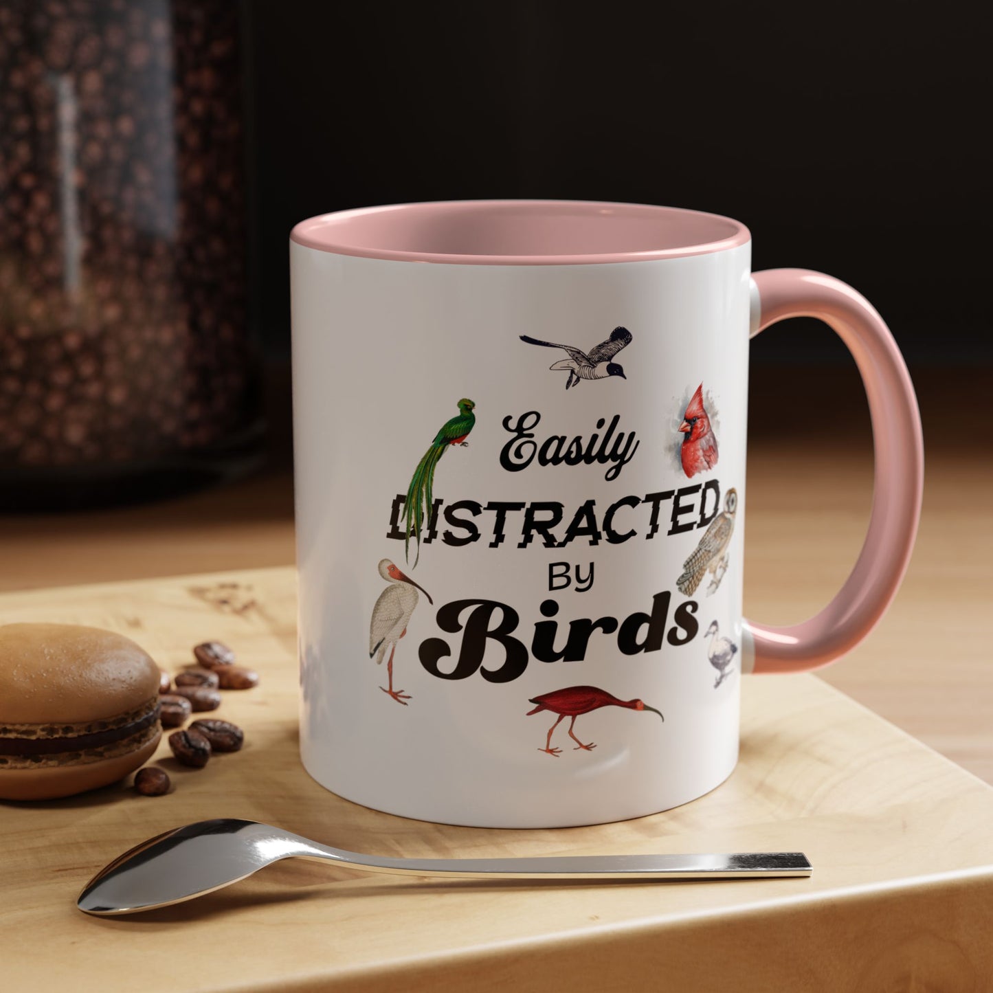 Easily Distracted by Birds Coffee Mug - Fun Accent Mug for Bird Lovers