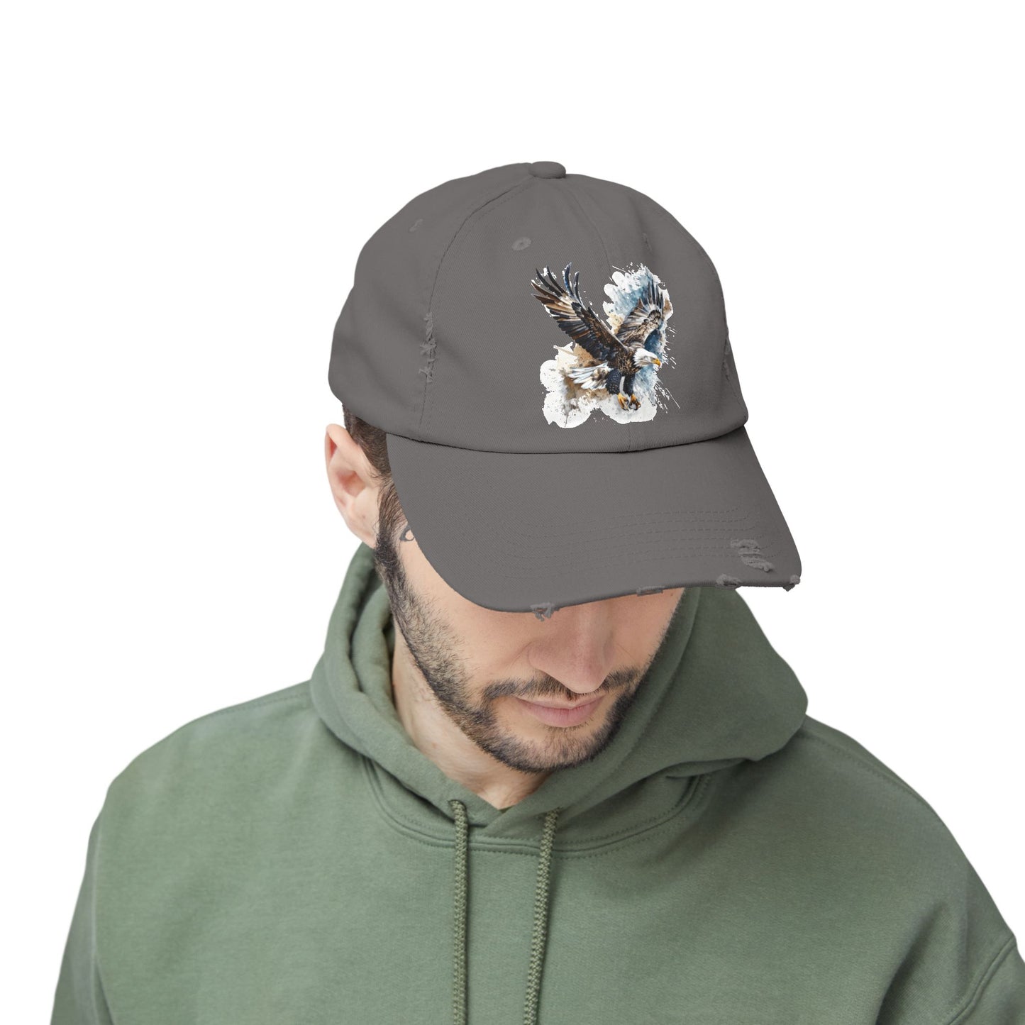 The Nerdy Birder Eagle Vintage Style Hat - Unisex Distressed Cap
