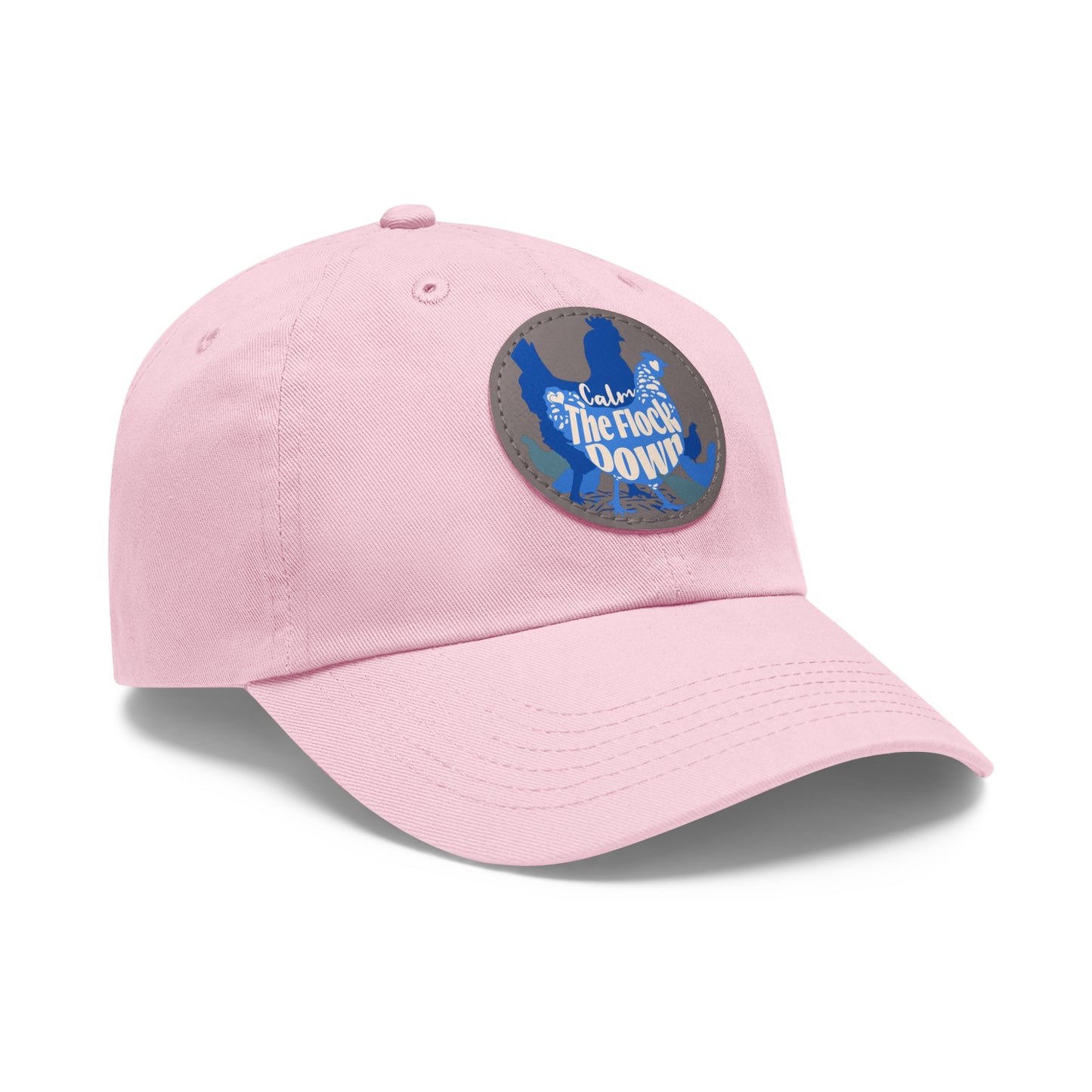 The Nerdy Birder - "Calm The Flock Down" Dad Hat, Leather Patch Cap, Perfect Gift for Dads, Nature Lovers, Casual Style Cap, Summer Accessories