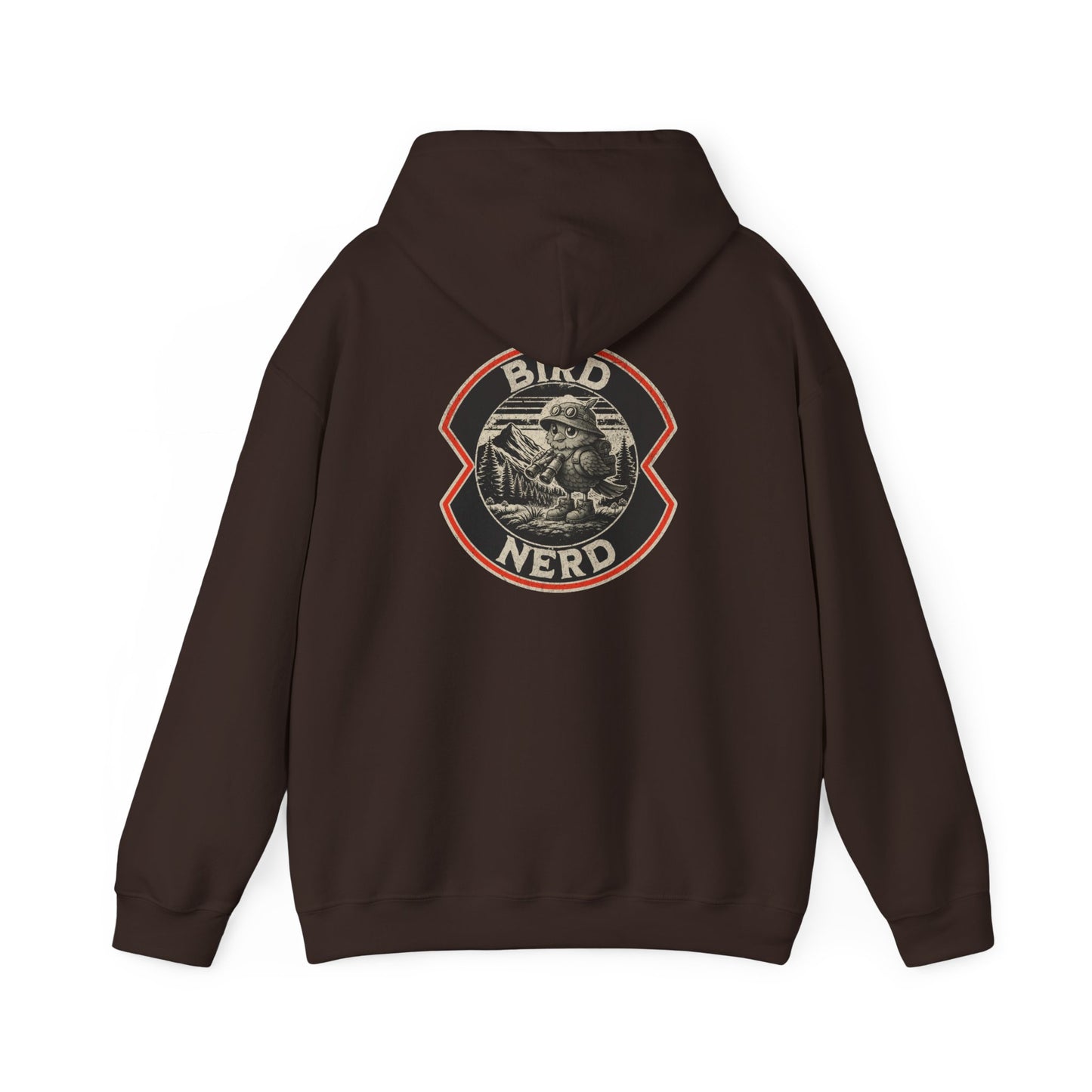 Bird Nerd Retro Back Design Unisex Hoodie
