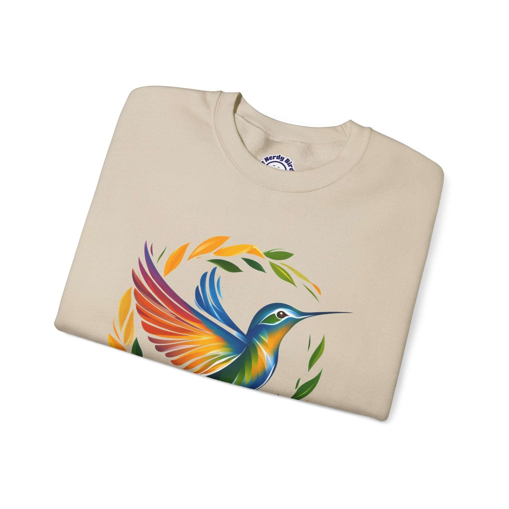 Hummingbird Rainbow Graphic Unisex Crewneck Sweatshirt