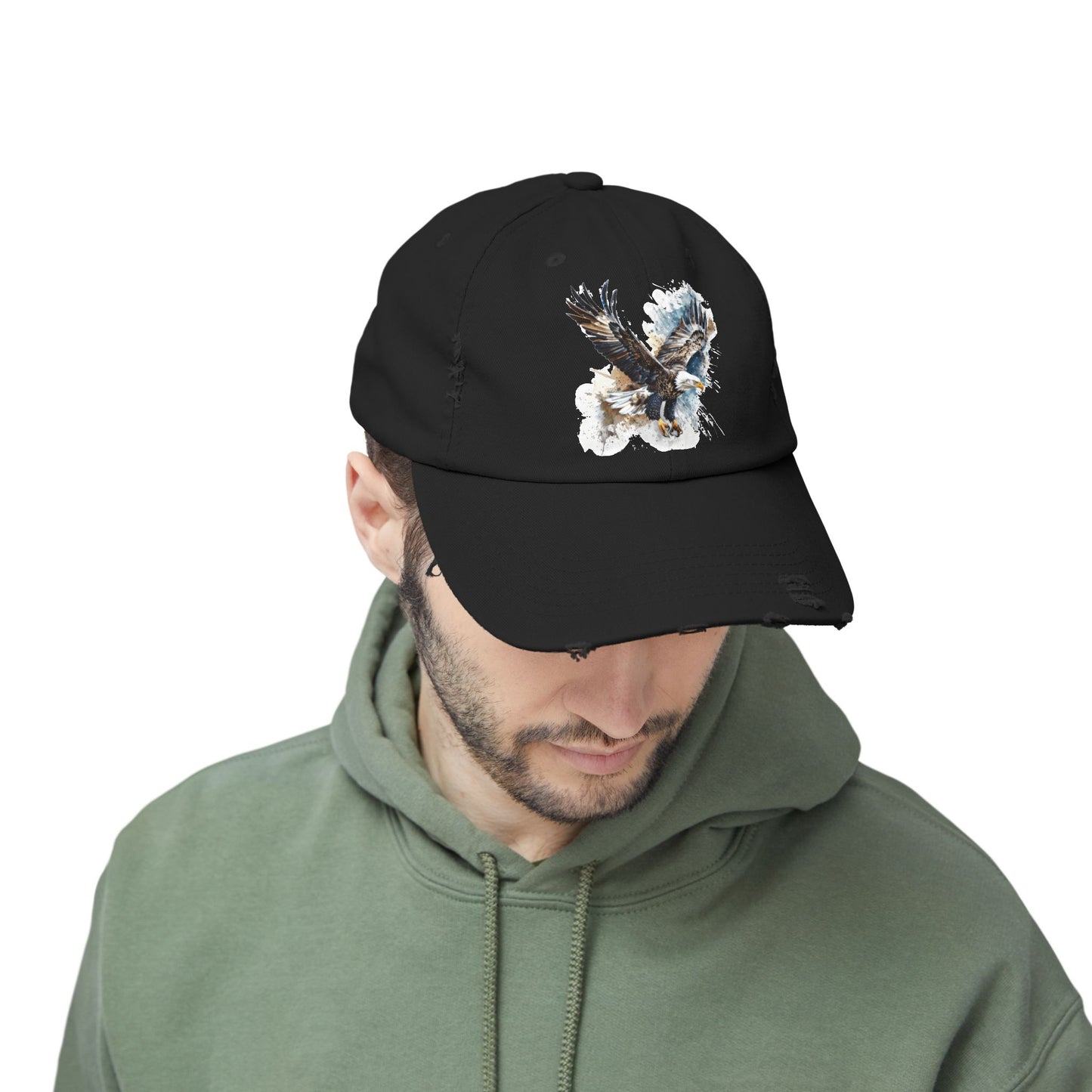 The Nerdy Birder Eagle Vintage Style Hat - Unisex Distressed Cap