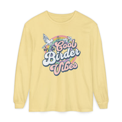 Cool Birder Vibes Long Sleeve T-Shirt for Bird Lovers