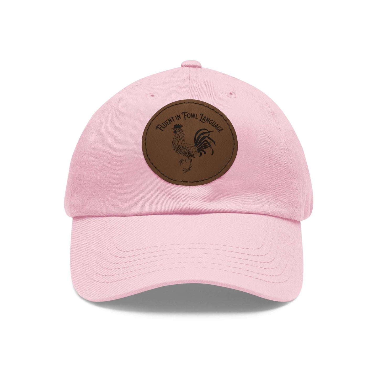 The Nerdy Birder - "Fluent in Fowl Language"  Dad Hat, Leather Patch Cap, Perfect Gift for Dads, Nature Lovers, Casual Style Cap, Summer Accessories