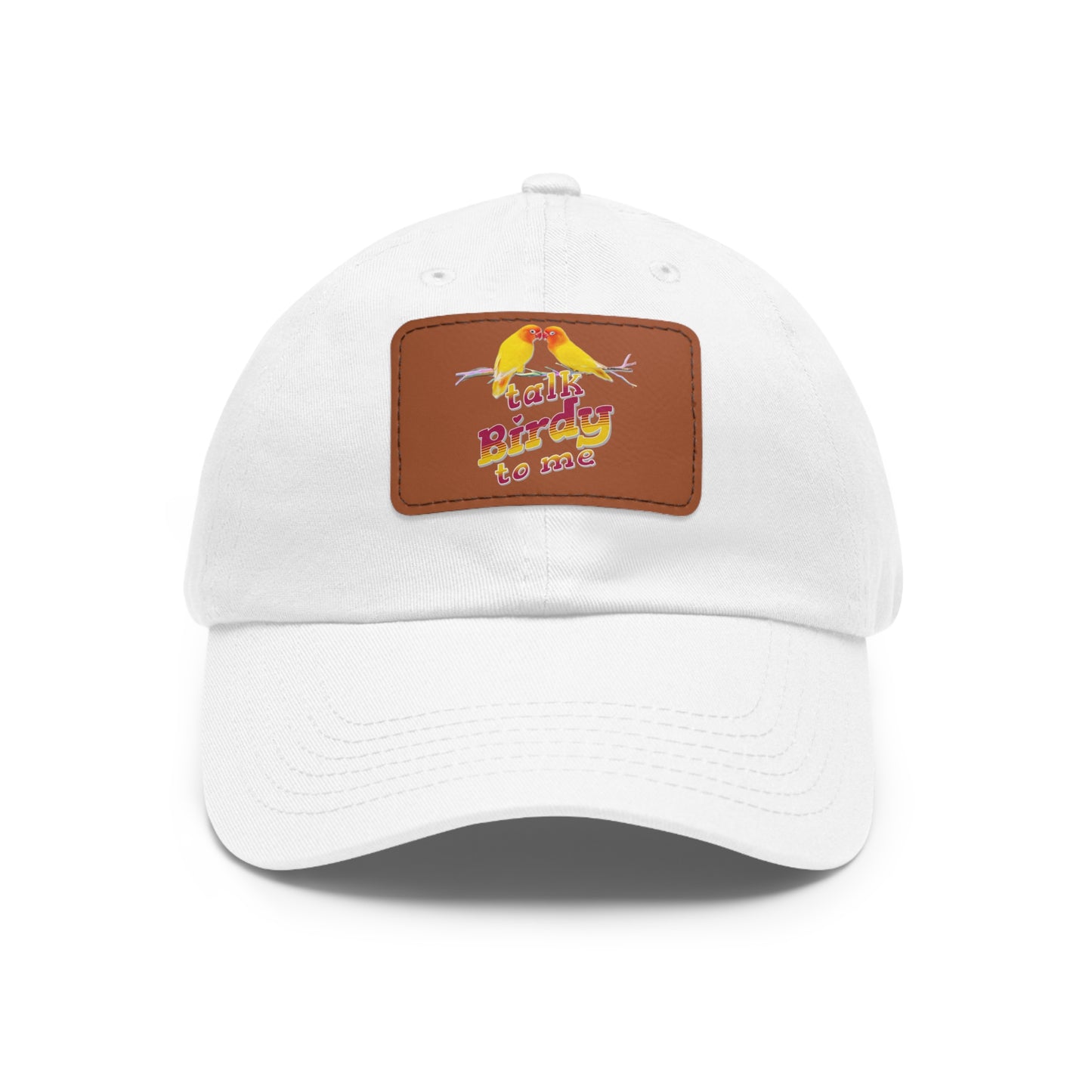 The Nerdy Birder Talk Birdy To Me Dad Hat with Leather Patch Stylish Outdoor Cap