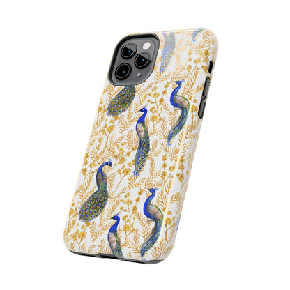 Elegant Peacock Tough Phone Case - Stylish Protection for Nature Lovers