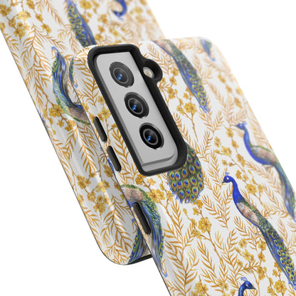 Elegant Peacock Tough Phone Case - Stylish Protection for Nature Lovers