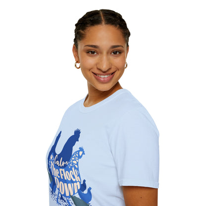Calm The Flock Down Unisex Softstyle T-Shirt - Retro Vibe Tee for Casual Wear