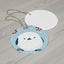 Winter Snow Bird & Cherry Blossom Accent Ceramic Ornament - Festive Holiday Decor