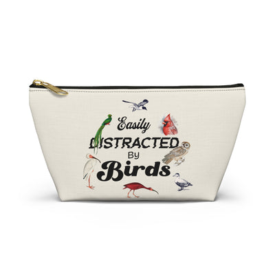 Easily Distracted by Birds Accessory Pouch - Fun Bird Lover's Organizer