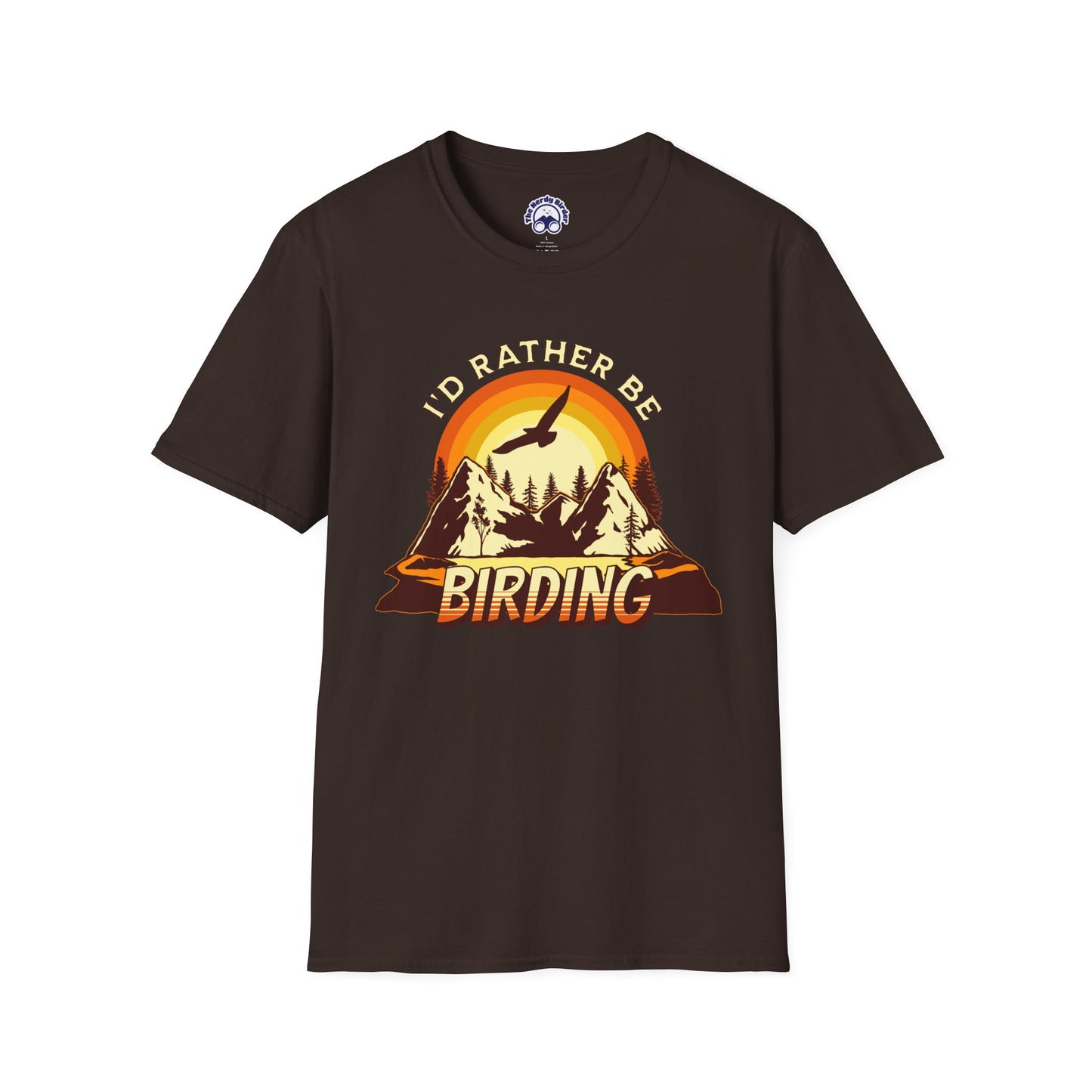 I'd Rather Be Birding Unisex Softstyle T-Shirt - Perfect for Birdwatchers