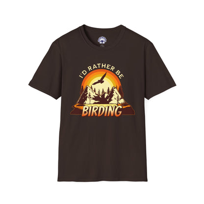 I'd Rather Be Birding Unisex Softstyle T-Shirt - Perfect for Birdwatchers