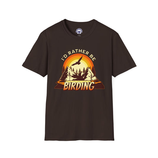 I'd Rather Be Birding Unisex Softstyle T-Shirt - Perfect for Birdwatchers