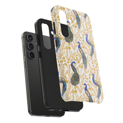 Elegant Peacock Tough Phone Case - Stylish Protection for Nature Lovers