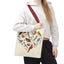 Heart of Birds Tote Bag - Natural color - Heart Design for Nature Enthusiasts
