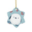 Winter Snow Bird & Cherry Blossom Accent Ceramic Ornament - Festive Holiday Decor