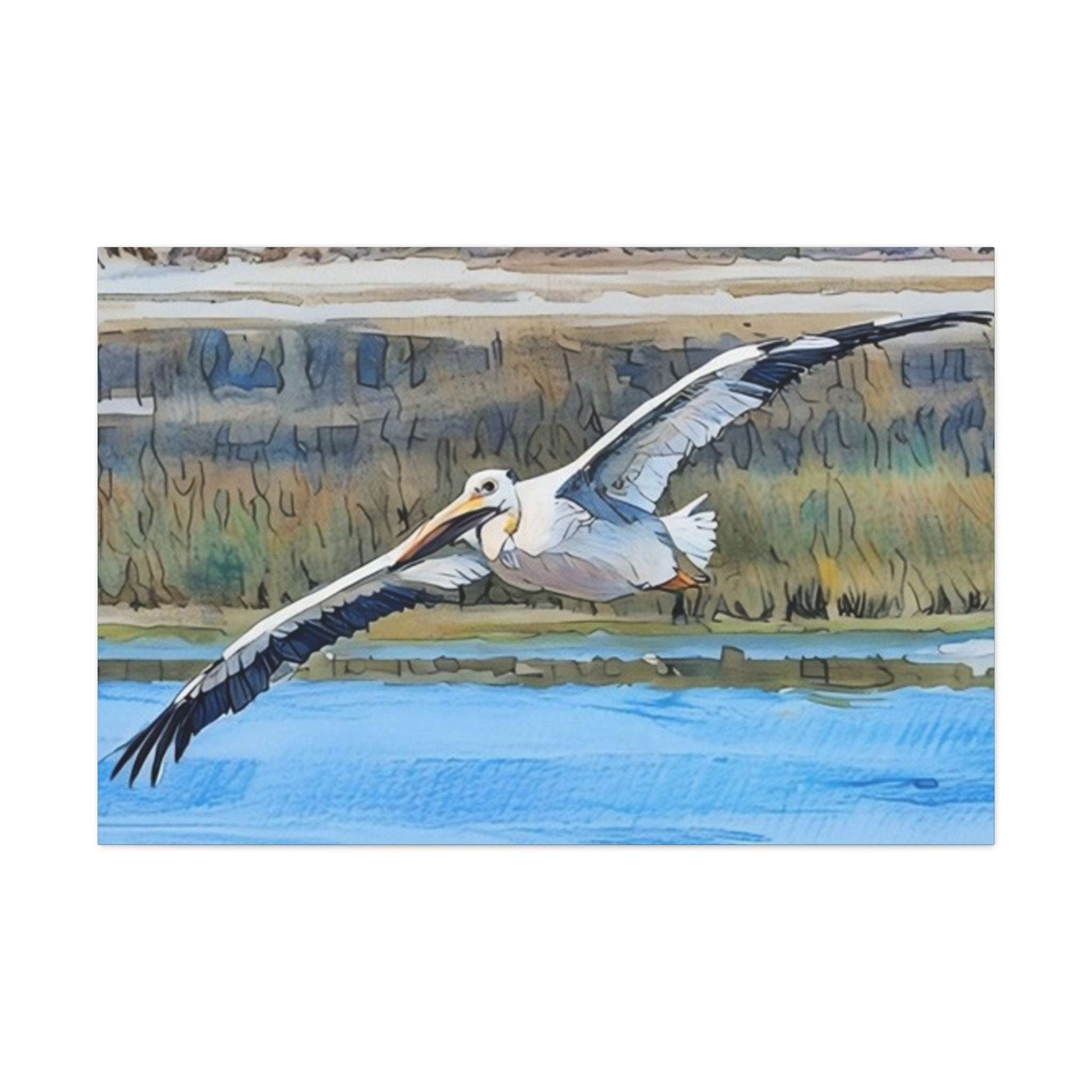 Pelican Canvas Gallery Wrap - Coastal Art for Home Decor