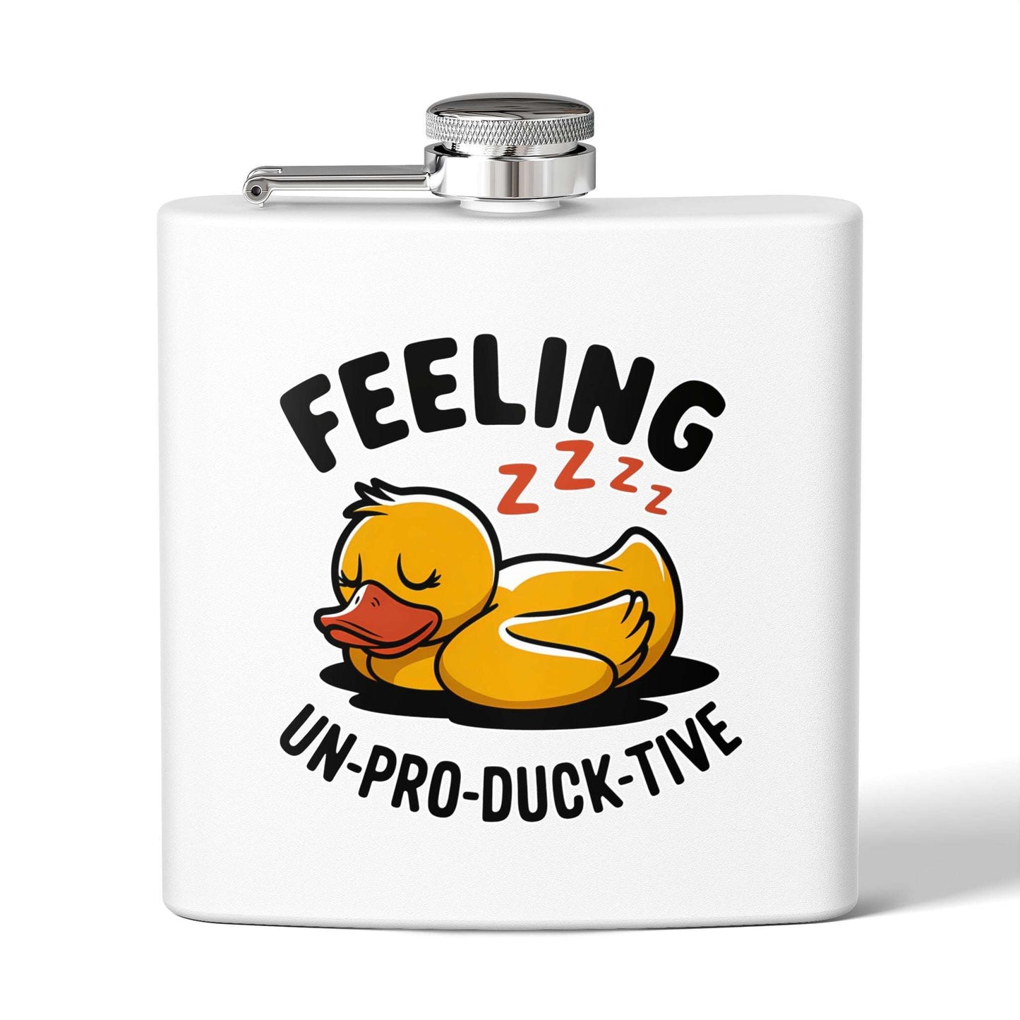 Feeling Un-pro-duck-tive Rising Stainless Steel Flask - 6oz