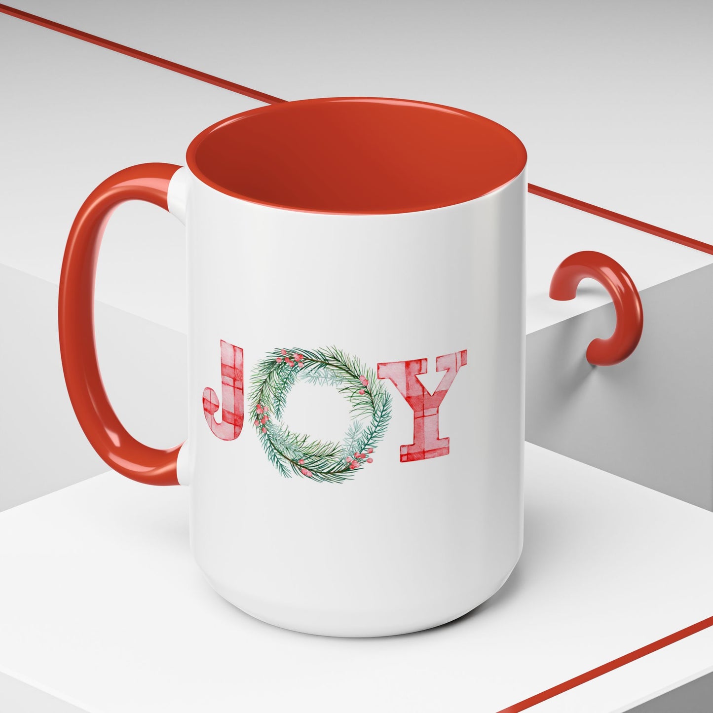 Joyful Holiday Accent Coffee Mug - Perfect Gift for Christmas & Winter Celebrations