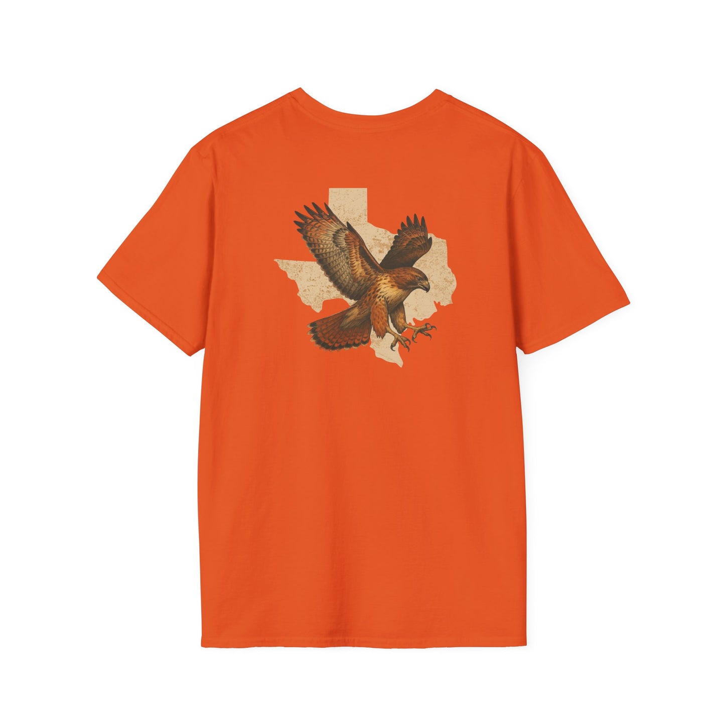 Texas Red-Tailed Hawk on the back of the T-Shirt