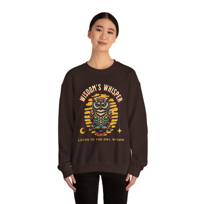 Wisdom's Whisper Owl Sweatshirt - Unisex Heavy Blend Crewneck