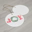 Joyful Holiday Ceramic Ornaments - 4 Festive Shapes
