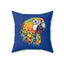 Colorful Tropical Bird & Palm Leaf Pillow - Vibrant Home Decor