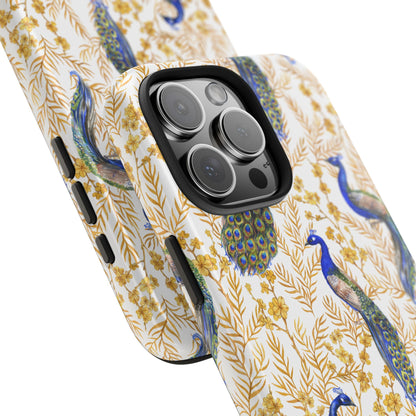Elegant Peacock Tough Phone Case - Stylish Protection for Nature Lovers