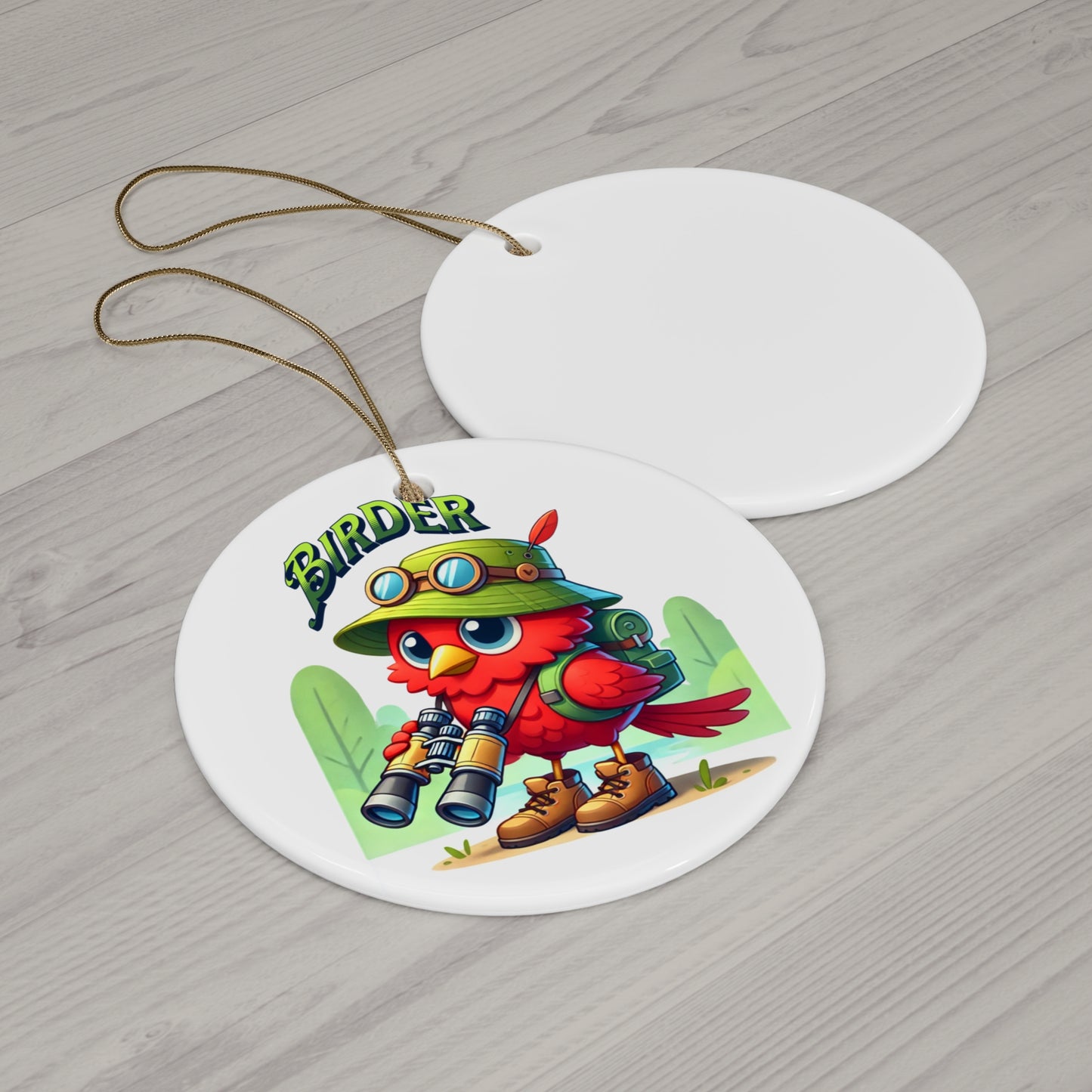 Trevor The Nerdy Birder Ornament — 4 Shape Options