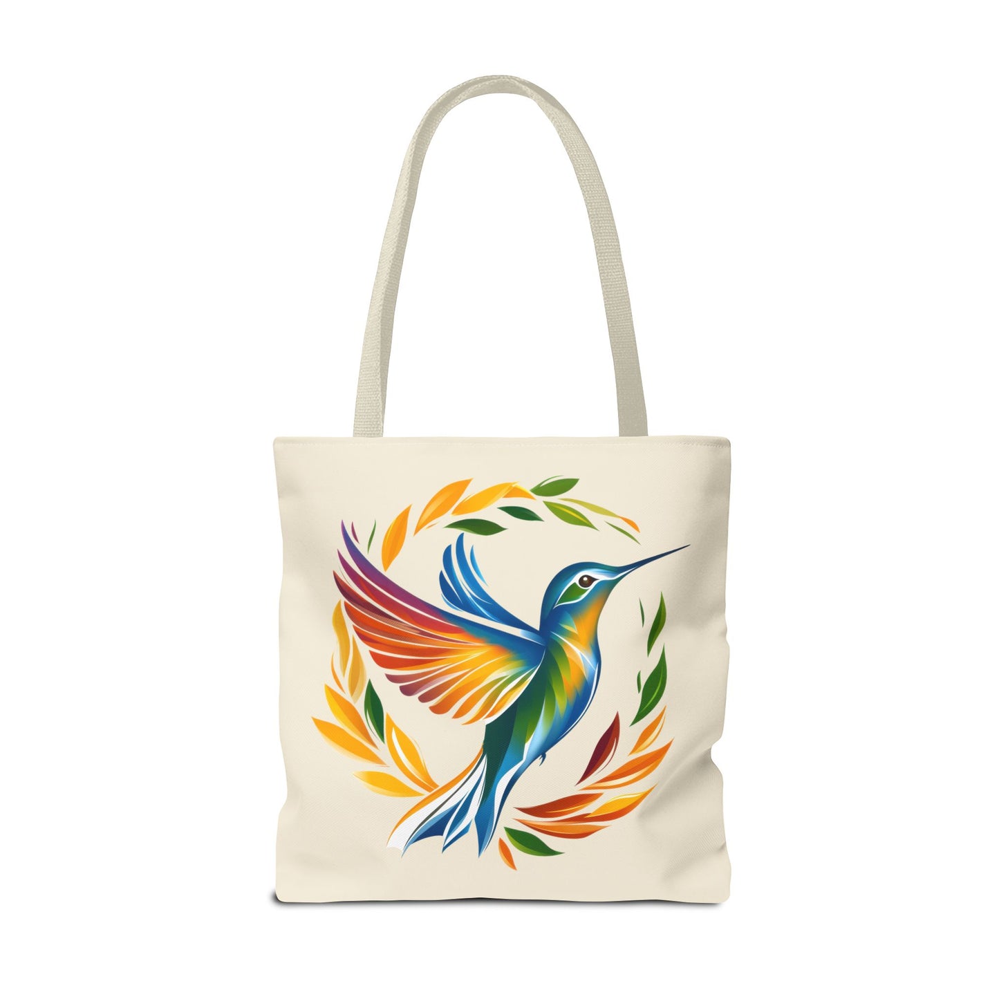 Hummingbird Rainbow Tote Bag - Natural color