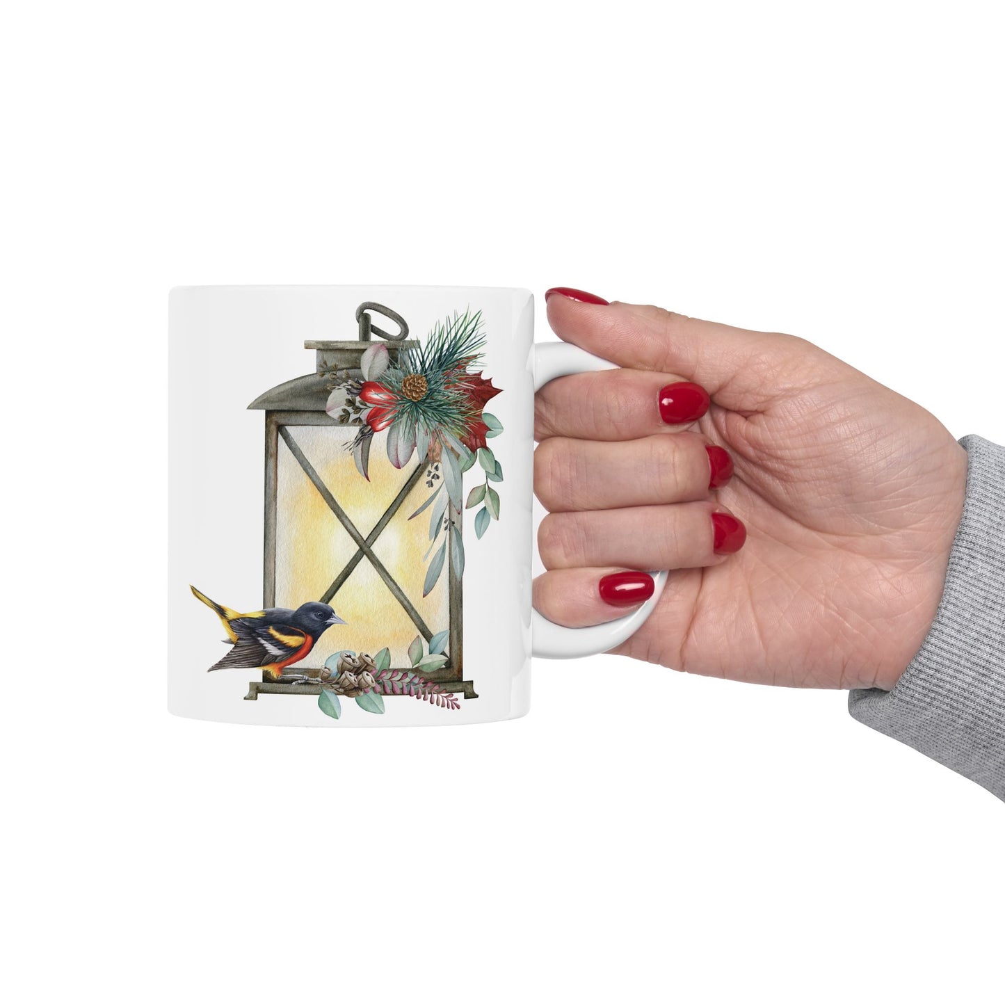 Cozy Lantern-Inspired Ceramic Mug | Perfect for Tea Lovers | Gift for Holidays