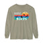 Easily Distracted by Birds Retro Sunset Long Sleeve Tee